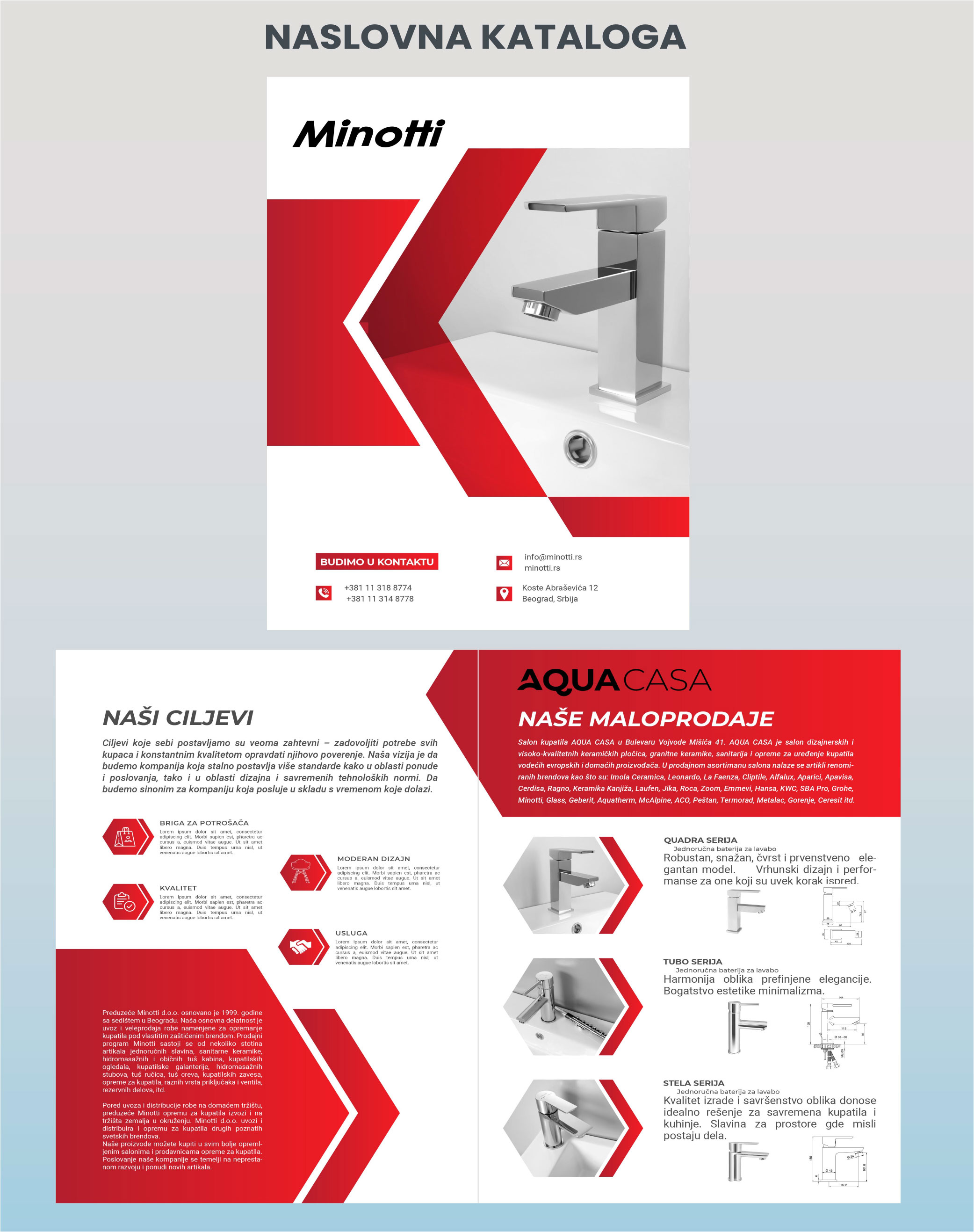 Catalog cover and internal spread design