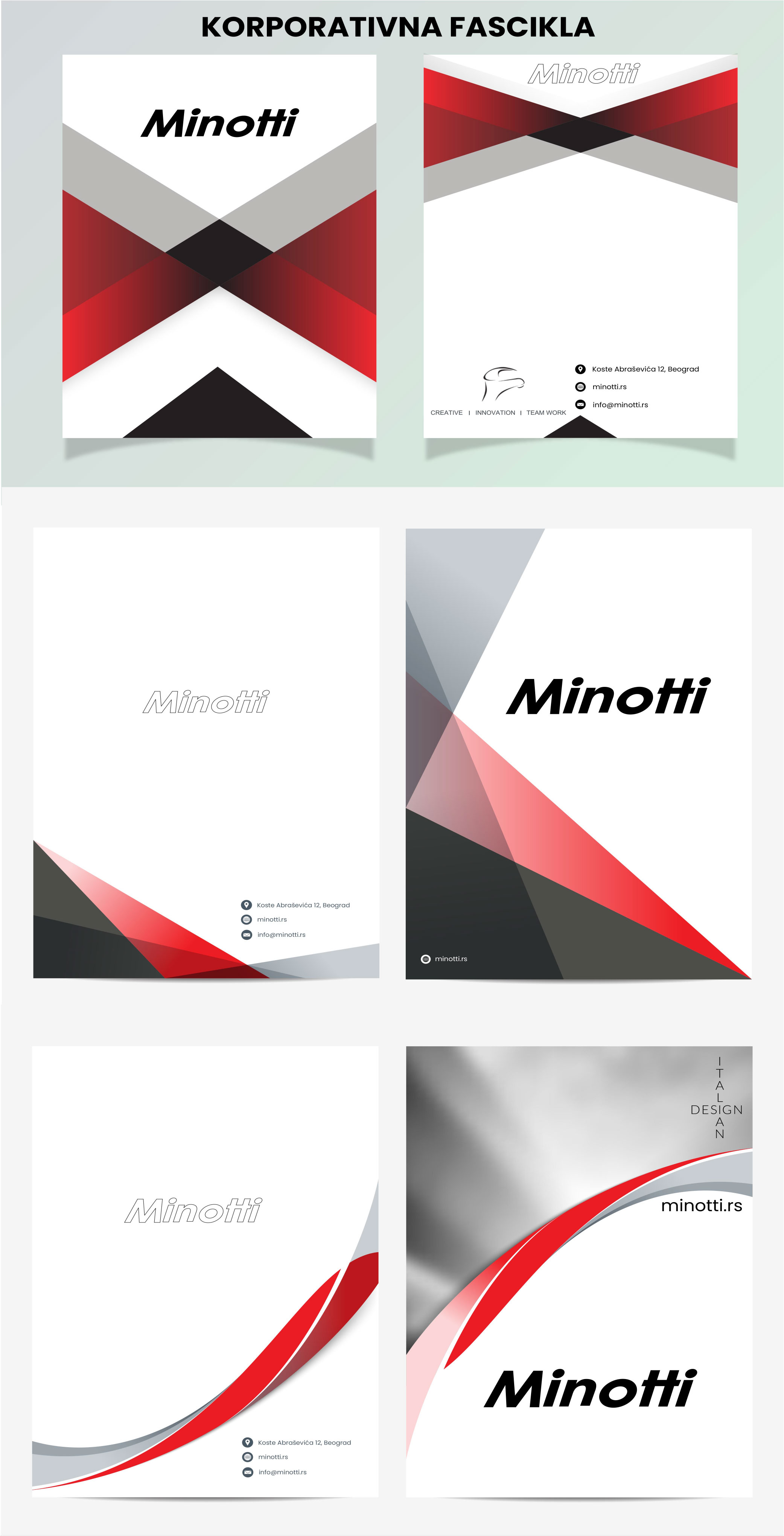 Corporate folder design