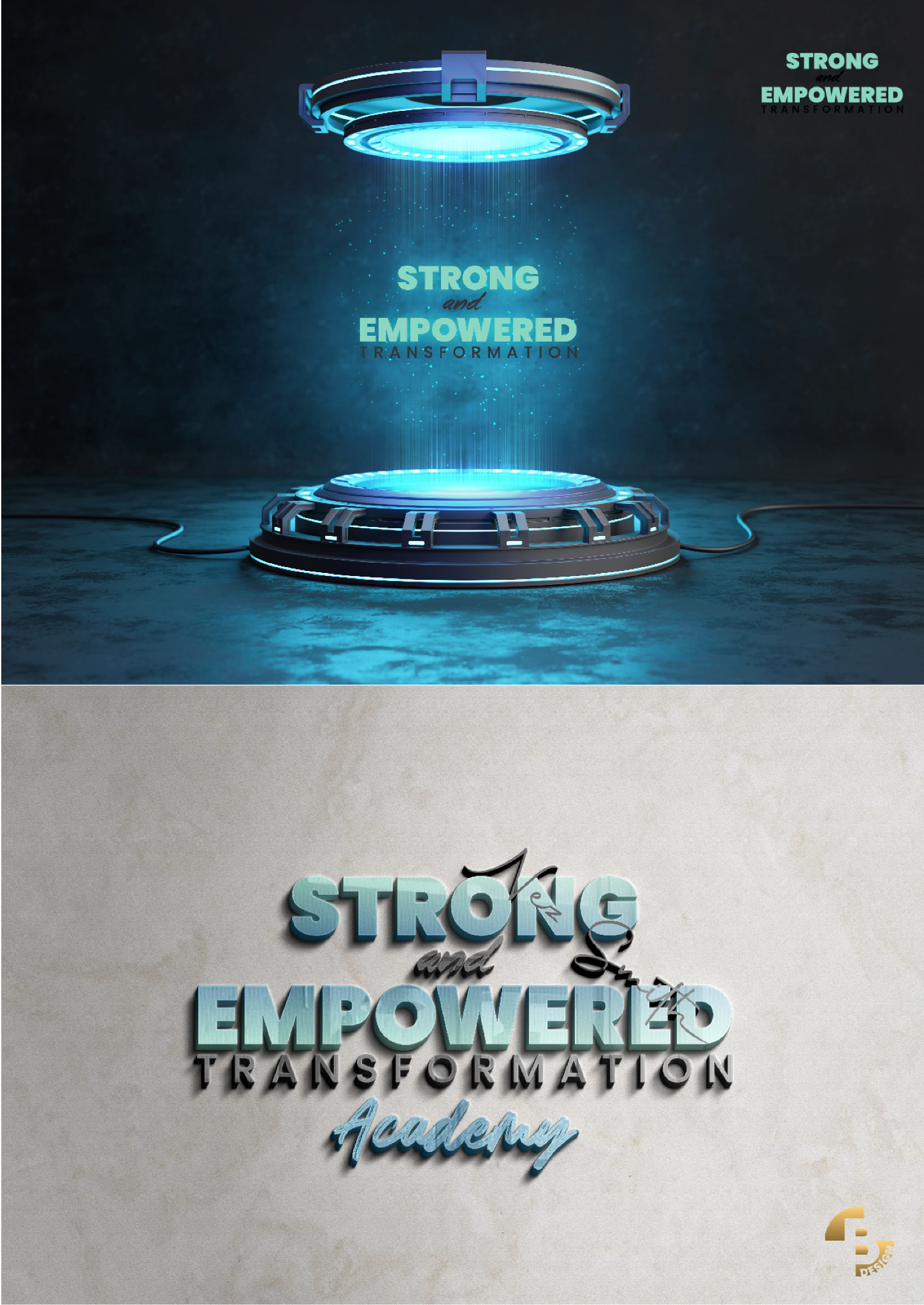 Strong and Empowered visual brand applications