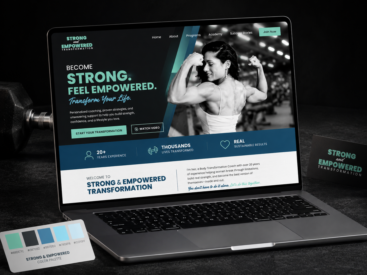 Strong and Empowered branding and web project